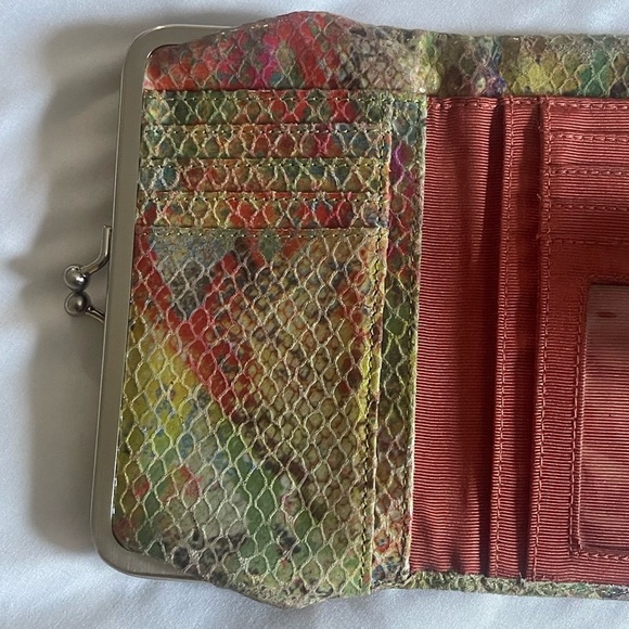 HOBO Red and Green Clutch with Metallic Embellishments - Picture 4 of 5